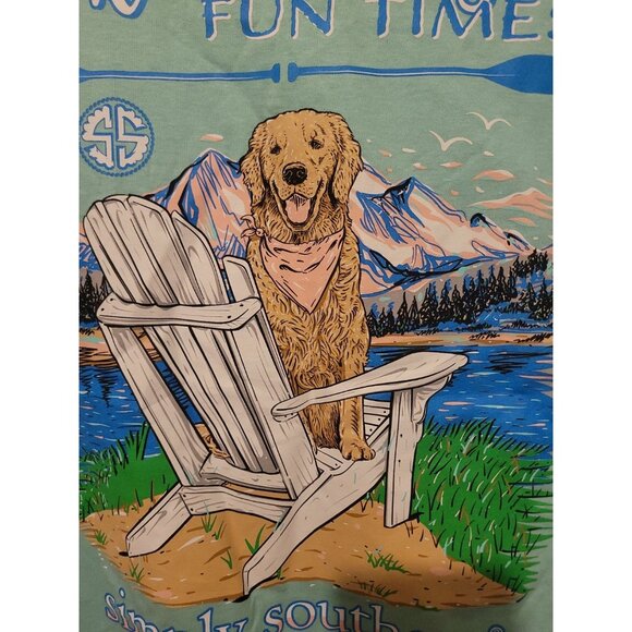 NWT Simply Southern Lake Vibes Fun Times Short Sleeve Graphic T-Shirt Men's M - Picture 8 of 11